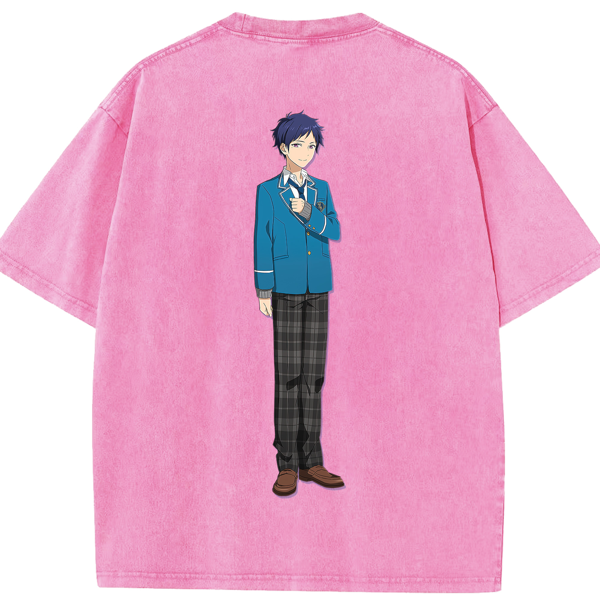 （画像用） あんさんぶるスターズ! Ensemble Stars 綿100% ヴィンテージ風 半袖Tシャツ（背面プリント）